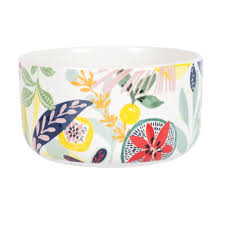 Ensaladera De Porcelana Blanca Con Estampado De Frutas Multicolores Bo Kaap Maisons Du Monde En 2020 Porcelaine Blanche Maison Du Monde Vaisselle