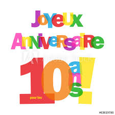Carte Joyeux Anniversaire Pour Tes 10 Ans Fete Voeux Buy This Stock Vector And Explore Similar Vectors At Adobe Stock Adobe Stock