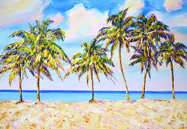 Palm Trees Ocean By Iryna Kastsova