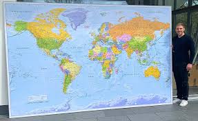 Die grenze zwischen dänemark und deutschland ist 67 kilometer lang (nur landgrenze, da seegrenze nicht endgültig festgelegt). Xxl Wandkarten Poster Grosse Landkarten Grosse Weltkarten Kaufen