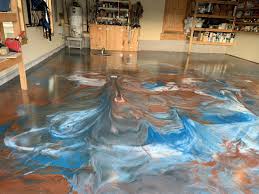 This paint can create amazing marble effect floors and highly attractive metallic surfaces. Metallic Epoxy Flooring Superior Polymer Products