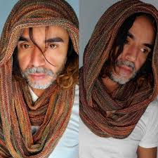 Bufanda infinita elástica grande con arcoíris Boho AF de Nepal Pride  Spectrum en algodón negro