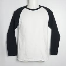 Baju t shirt lengan panjang hitam. T Shirt Baseball Lengan Panjang Hitam Putih Baseball Black White Long Sleeve T Shirt Shopee Malaysia