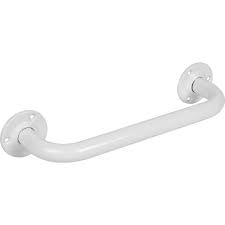Steel railings and grab bars make a home handicap accessible by offering an additional level of support on both sides of the steps and aid in fall prevention. Grab Rail White 1 X 12