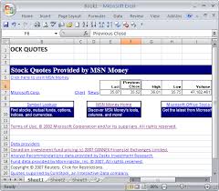 download and keep track of stocks in excel 2007