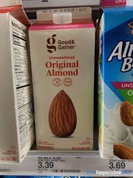 Trader joe's almond beverage original unsweetened ($2.69/trader joe's). Spotted Good Gather Edition 10 19 2019 The Impulsive Buy