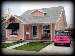 Pink is the universal color of love. The Pink House Pink Houses House Paint Color Combination Pink House Exterior