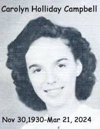 Reporting the passing of another CHS alum. Carolyn Holliday Campbell from  the class of 1948. Below is a link to her obit as well as her memorial  page.  [https://www.smithgallo.com/obituary/carolyn-campbell](https://www.smithgallo.com/obituary/carolyn  ...
