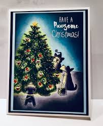 Have A Pawsome Christmas Hobby Art Stamps I Card Christmas Holiday Decor