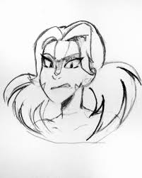 My New Character Arch Nemesis Of Blue Flam My Drawings Humanoid Sketch Art