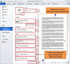 Cara Mencetak Atau Print Dokumen Ms Word 2010