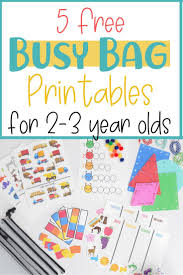 5 Free Busy Bag Printable Activities For Toddlers Educational Worksheets Preschool Learning Activities Fun Activities For Toddlers Toddler Activities Daycare