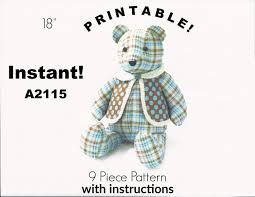 And memory bear doesn't have to be made from the clothing of someone who has passed away. Simplicity A2115 Bear Pattern Bear Pattern Memory Bears Pattern Teddy Bear Patterns Free