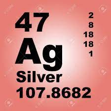 銀は、シンボルagと原子番号47を有する化学元素である。の写真素材・画像素材 Image 136516540