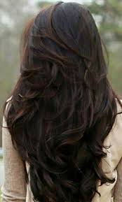 Long Dark Chocolate Brown Wavy Hair With Layers In A V Shape Brown Wavy Hair Long Hair Styles Long Layered Hair