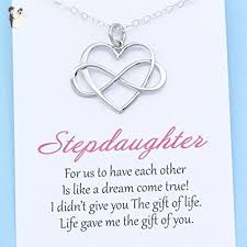 Unique Stepdaughter Gift Sterling Silver Infinity Heart Necklace From Stepmom Stepdad To Step Daughte Daughter Wedding Gifts Daughter Gifts Step Daughter
