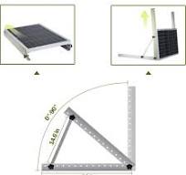 Portable Adjustable Triangle Solar Panel Support Mount for RV Solar Panel
