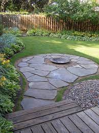 Flagstone is a flat piece of quarried natural stone with random dimensions. Backyard July 2008 Small Backyard Landscaping Backyard Backyard Fire