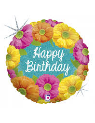 This beautiful floating bunch comes with 8 colorful happy birthday balloons. Mylar Balloon Happy Birthday Flowers 45 Cm