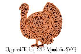 Download Mandala Turkey Svg 3d Layered Mandala 4 Layers Svg And Png 792698 Paper Cutting Design Bundles