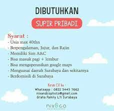 Lowongan driver, daerah khusus ibukota jakarta. Lowongan Driver Pribadi Citraland Surabaya 7 Lowongan Supir Pribadi Di Surabaya Dan Sidoarjo Terbaru Bulan November 2019 Lokerjatim Com Untuk Pendaftaran Rekrutmen Lowongan Kerja Jne Cabang Surabaya Dapat Dilakukan Dengan