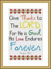 Lord reform thy world beginning with me the chart contains only full stitches. Bible Verse Cross Stitch Chart Psalm 136 1 Cross Stitch Bookmarks Cross Stitch Art Cross Stitch