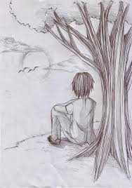 Gambar Sketsa Pria Menangis Garlerisket