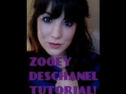 zooey deschanel hair makeup tutorial