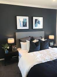 23 Grey Bedrooms That Are Far From Boring Blue Master Bedroom Gray Master Bedroom Bedroom Interior
