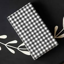 ( 0.0) out of 5 stars. Black And White Gingham Check Dinner Paper Napkins Guest Towels