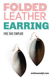 Fold Leather Teardrop Svg Leather Earring Template Melissa Voigt