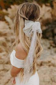 Pearl Tulle Bow For Bride Bow For Girl Pearl Bow In Hair Etsy Wedding Hair Accessories Tulle Bows Wedding Ribbon