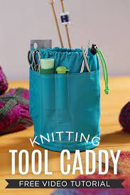 You'll have so much fun learning to crochet & knitting 11. Rob Demonstrates How To Make A Knitting Tool Caddy Reminiscent Of A Bucket Tool Organizer Learn How Knitting Bag Organizer Knitting Bag Sewing Knitting Tools