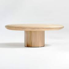 Oval cocktail table 48 34 x 20 with dark brown birch solids and veneers. Pacific Natural Wood Oval Coffee Table Reviews Crate And Barrel