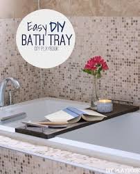 Bathtub caddies are ideal to use for keeping everything you need within reach for added safety and convenience without having to get out of the water. How To Make Your Own Diy Bathtub Tray The Diy Playbook