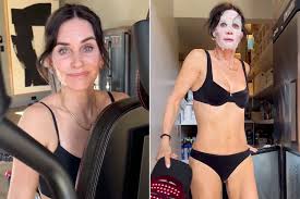 Courteney Cox, 60, Crawls Out of a Freezer in Face Mask and Bikini: Watch!
