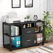 Storage units cabinets for office. Mobile File Cabinet With Drawers And Shelves Filing Cabinets Organizers Printer Stand Overstock 34040137