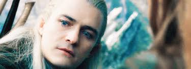 Why does Legolas (Orlando Bloom) have brighter eyes in the Hobbit:  Desolation of Smaug than he does in the Lord of the Rings series?