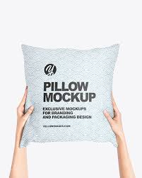 ✓ free for commercial use ✓ high quality images. Pillow In Hands Mockup In Object Mockups On Yellow Images Object Mockups