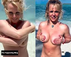Britney Spears Flashes Her Nude Tits as She Poses Topless on The Beach (14  Enhanced Pics + Video) | #TheFappening