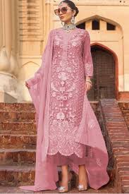 Pink colour suit combination dupatta. Net Pakistani Suit In Baby Pink Colour
