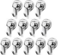 BTLIN Mini Magnetic Hooks, Strong Neodymium Magnet with Hook, Heavy Duty  Small Metal Hanging Hook Max Load 18 lbs for Kitchen Fridge Grill Office 12  ...
