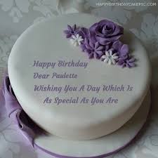 Name Editor Happy Birthday Cake With Name Edit And Photo Indigo Rose Happy Birthday Cake For Paulette 500 500 In 2020 19th Birthday Cakes Happy Birthday Cakes Happy Birthday Cake Pictures