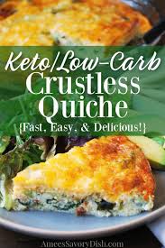 Low Carb Loaded Crustless Quiche Keto Recipe Amee S Savory Dish Recipe In 2020 Quiche Recipes Healthy Breakfast Recipes Crustless Quiche
