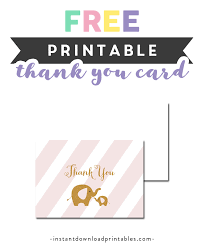 Find & download free graphic resources for baby shower card. Free Printable Baby Shower Blush Pink Gold Glitter Elephant Thank You Card Instant Download Instant Download Printables