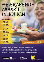Ab 10 Mai Mittwochs Feierabendmarkt In Julich Auf Dem Marktplatz Julich Feierabend Platzchen