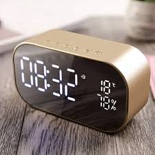 Amazon Com Gold Desk Clock Home Kitchen In 2020 Alarm Clock Digital Alarm Clock Led Alarm Clock