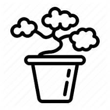 Plants Flowers Vase Bonsai Pot Icon Easy Doodle Art Flower Pots Bonsai Flower