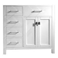 Part 4 of the series shows you how i installed the drawer slides i left off in my last post telling you about how i installed the partitions in the diy vanity. Bathroom Vanities 36 Caroline Parkway Single Bathroom Vanity With Left Or Right Drawers In Multiple Finishes By Virtu Kitchensource Com
