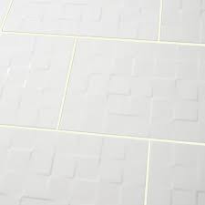With their neutral appearance, they're easily pairable with any colour scheme you might think up. Alexandrina White Gloss Flat Ceramic Wall Tile Pack Of 10 L 402 4mm W 251 6mm Diy At B Q